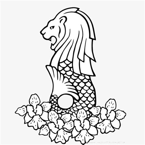 Merlion lion strokes PNG and PSD | Singapore art, Sketches, Nature art ...