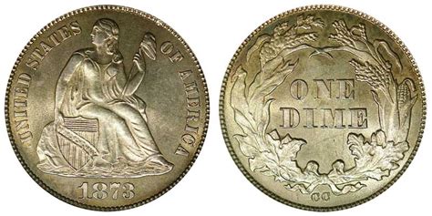 1873 CC Seated Liberty Dime No Arrows Coin Value Prices, Photos & Info