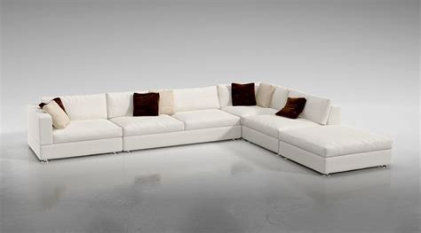 White L Shaped Sofa 3D model | CGTrader