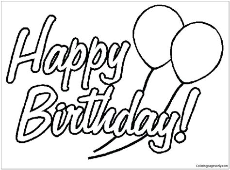 Printable Birthday Cards For Kids To Color