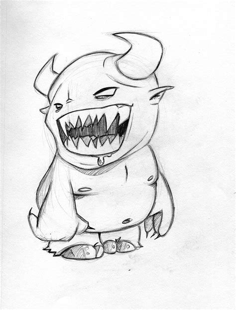 Monster Drawing Sketch - Drawing.rjuuc.edu.np