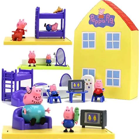 2018 Genuine Peppa Pig Peppa's PLAYHOUSE / Model Doll Family House ...