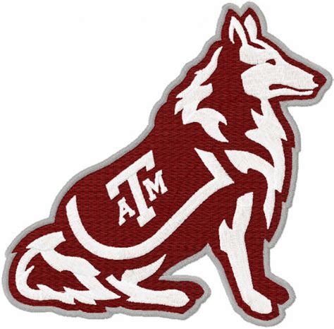 Texas A&M Aggies Mascot Logo embroidery design