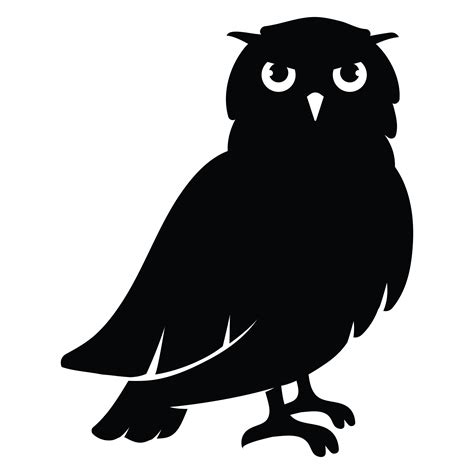 an owl silhouette on a white background