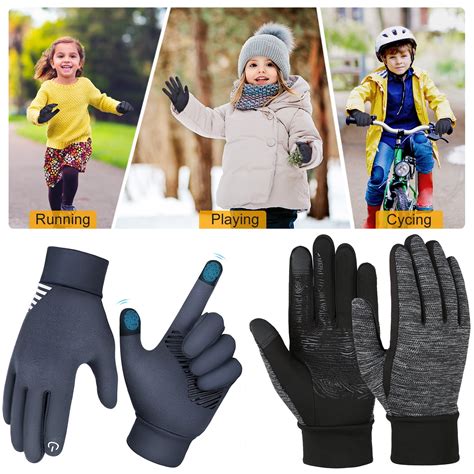 Kids Gloves Winter Gloves for Kids Anti-skid Touchscreen Gloves Soft ...