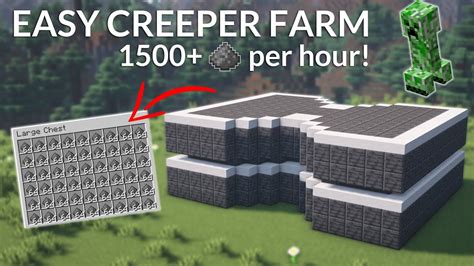 Minecraft Creeper Farm - Simple and Efficient 1500+ Gunpowder Per Hour ...