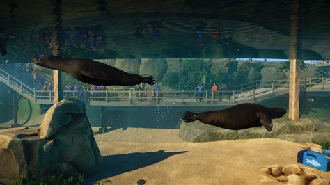 A sea lions habitat with underwater viewing area (Speed build in the ...