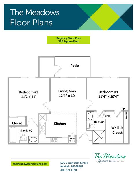 The Meadows Floor Plans | Nye Health Services I Assisted Living Facility