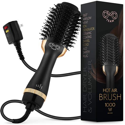 Professional Blowout Hair Dryer Brush, Black Gold Dryer & Volumizer ...