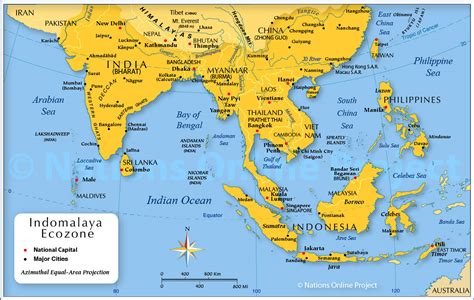 Map Of India And Southeast Asia Unote - Large Map of Asia