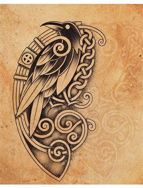 Celtic Raven | Traditional viking tattoos, Norse tattoo, Viking tattoos