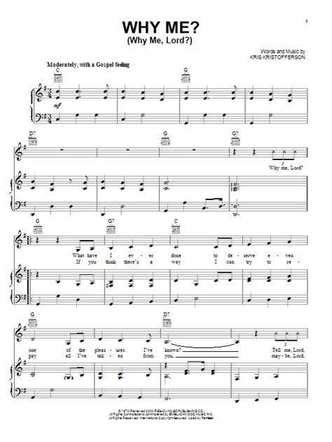 Why Me? (Why Me, Lord?) | Sheet Music Direct