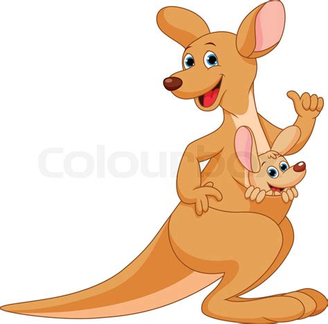 kangaroo cartoon | Stock vector | Colourbox