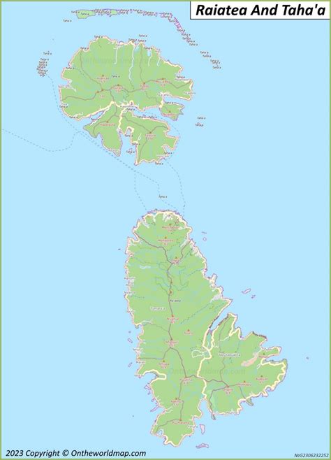 Raiatea And Taha'a Map - Ontheworldmap.com