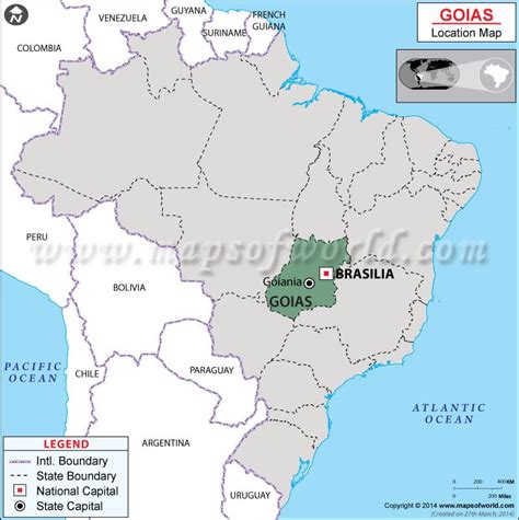 Where is Goias Located in Brazil Map