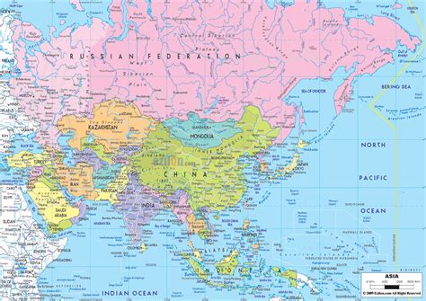 map of asian countries | Political Map of Asia and Asian Countries Maps ...