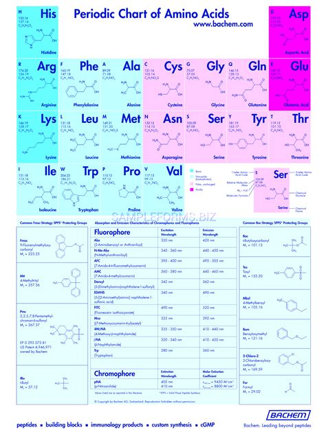 Preview PDF Periodic Chart of Amino Acids, 1