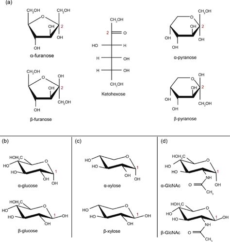 Scheme 3. The forms of tautomers for fructose (a), glucose (b), xylose ...