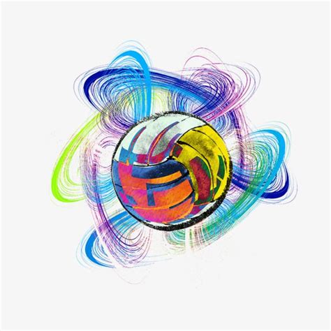 Colored Volleyball PNG Transparent, Color Volleyball, Volleyball ...