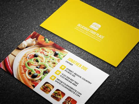 Food Business Cards Templates Free