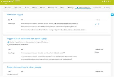 Sensor Notification Triggers Settings | PRTG Manual