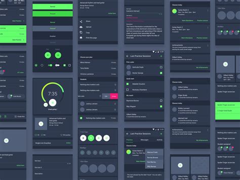 Material Design UI Kit Dark – Free Sketch | Free Mockups, Best Free PSD ...