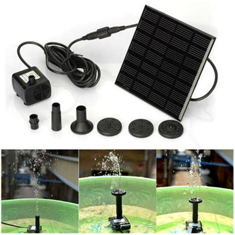 SDJMa DIY Solar Water Pump Kit, Solar Powered Water Fountain Pump with ...