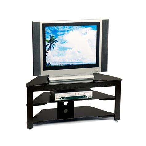 Convenience Concepts Modern Black Glass/Wood 46" TV Corner Stand | TV ...