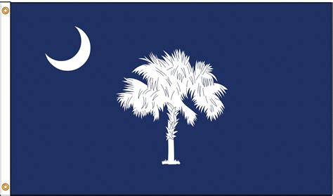 NYLGLO South Carolina State Flag, 5 ft.H x 8 ft.W, Indoor, Outdoor ...