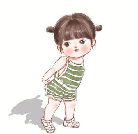 Pin by MH WU on 可愛 | Cute cartoon drawings, Cute drawings, Baby girl ...