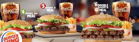 Burger King Launches New $6 Double Whopper Meal, $5 Whopper Meal and $4 ...