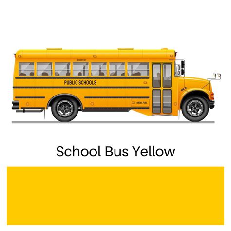 School bus yellow was specifically formulated for use on school buses ...