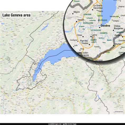 ScalableMaps: Vector map of Lake Geneva (gmap regional map theme)