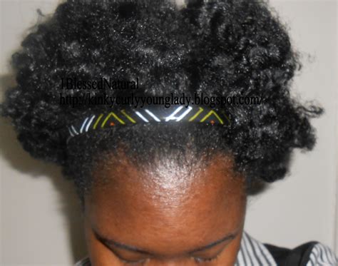 Sunday Church Hair: Stripe Headband on Two-Strand Twist Pin Curl Out