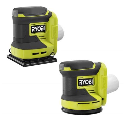 RYOBI ONE+ 18V Cordless 2-Tool Combo Kit with 1/4 Sheet Sander and 5 in ...