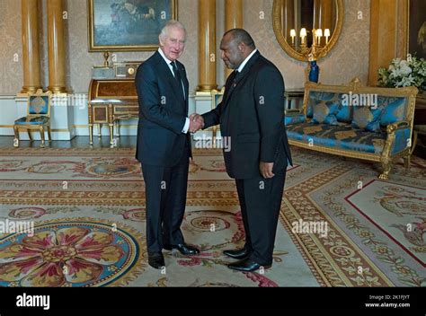 King Charles III with Prime Minister of Papua New Guinea James Marape ...