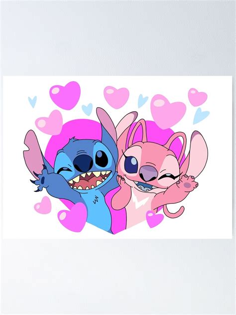 "cute stitch and angel " Poster for Sale by emily040503 | Redbubble