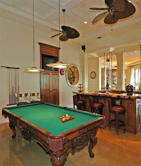 65 Rooms with a Pool Table (Man Caves Included) Warm bar area with a ...