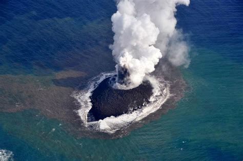 The Eruption Of An Underwater Volcano Gives Birth To An Island Off The ...