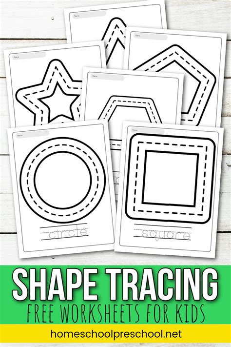 Free Printable Tracing Shapes Worksheets