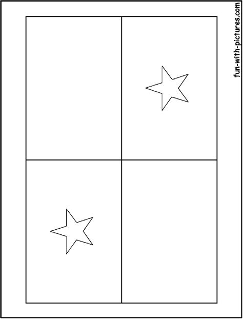 Panama Flag Coloring Page