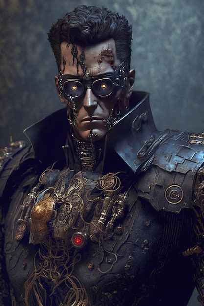 Premium Photo | Steampunk terminator concept digital art