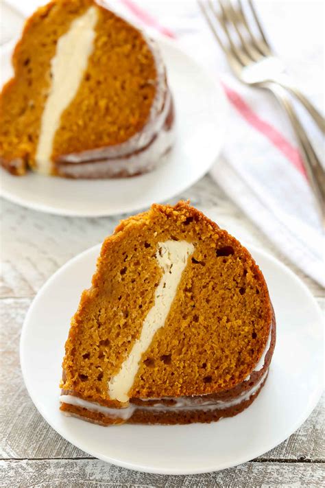 Pumpkin Bundt Cake (with Cream Cheese Filling) - Live Well Bake Often