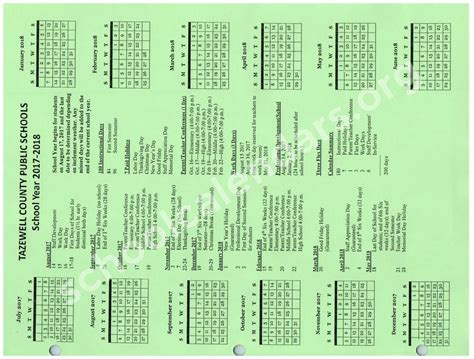 Tazewell County Public Schools Calendars – Tazewell, VA