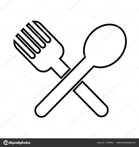 Fork And Spoon Drawing at GetDrawings | Free download