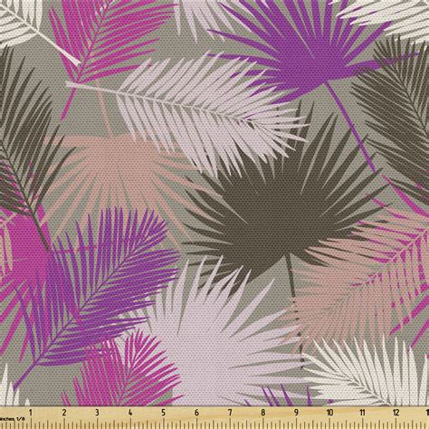 Tropical Fabric by the Yard Upholstery, Colorful Bohemian Illustration ...