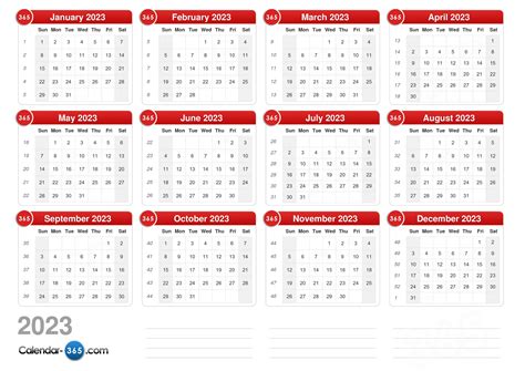 Printable Calender 2023