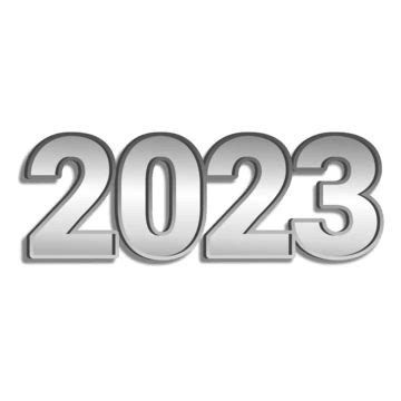 New Year 2023 Vector Art PNG, Happy New Year 2023 Silver Color, 2023 ...