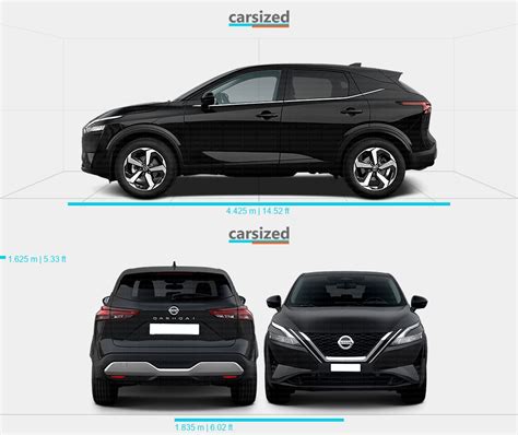 Nissan Qashqai 2021-present Dimensions Rear View