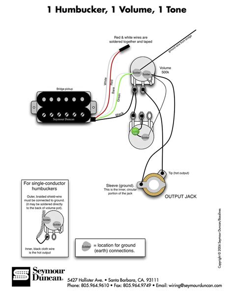 [DIAGRAM] Wiring Diagrams Single Humbucker Guitar Pick Up Tone Volume ...